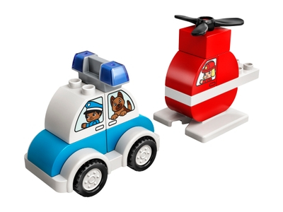 Elicopter de pompieri și mașina de poliție