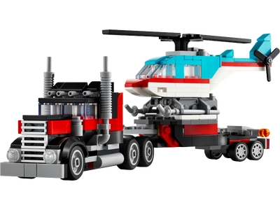 Camioneta cu platforma si elicopter