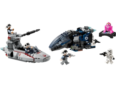 Nava de transport imperiala vs Speederul rebelilor Scout