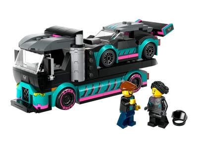 Masina de curse si camion transportator