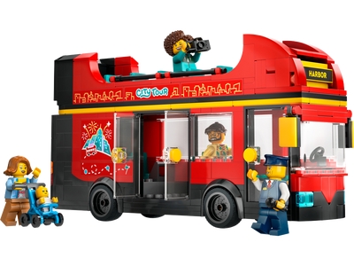 Autobuz turistic rosu cu etaj