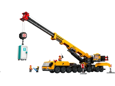 Macara mobila galbena de constructii