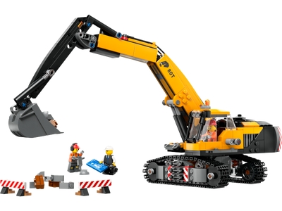 Excavator galben de constructii