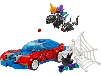 Masina de curse a Omului Paianjen si Venom Green Goblin